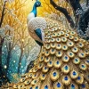 Gold Peacock Art Diamond Painting
