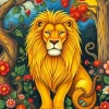 Golden Lion Art Diamond Painting