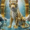 Golden Tiger Art Diamond Painting