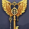 Golden Winged Key Diamond Painting