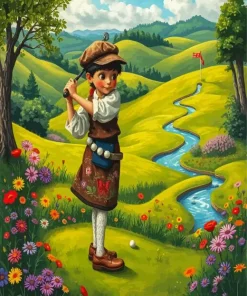 Golfer Girl Diamond Painting