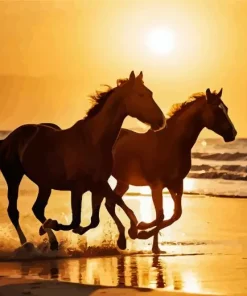 Horses Beach Diamond Painting