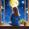 Little Girl In Window Diamond Painting