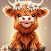 Little Scottish Cow Diamond Painting