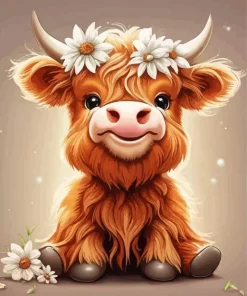 Little Scottish Cow Diamond Painting