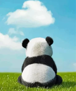Lonely Sad Panda Art Diamond Painting