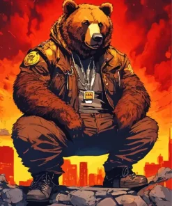 Mafia Bear Diamond Painting
