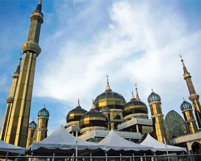 malaysia crystal mosque Diamond Paintings Malaysia Crystal Mosque Diamond Painting