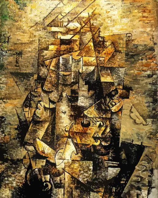 man with a guitar by georges braque Diamond Paintings Man With A Guitar By Georges Braque Diamond Painting