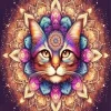 Mandala Cat Face Diamond Painting