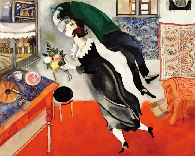 marc chagall the birthday Diamond By Numbers Marc Chagall The Birthday Diamond Painting