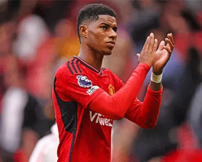 marcus rashford Footballer Diamond By Numbers Marcus Rashford Footballer Diamond Painting