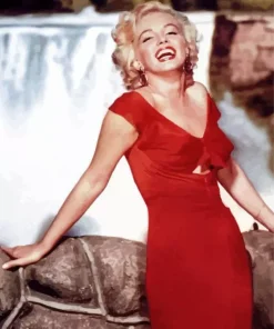 Marilyn Monroe In Red Dress Diamond Painting