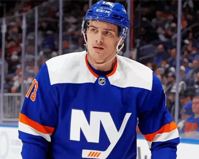 mathew barzal Diamond By Numbers Mathew Barzal Diamond Painting