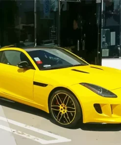 Matte Yellow Car Diamond Painting