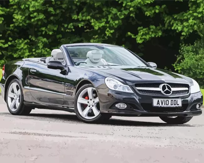 mercedes convertible Diamond By Numbers Mercedes Convertible Diamond Painting