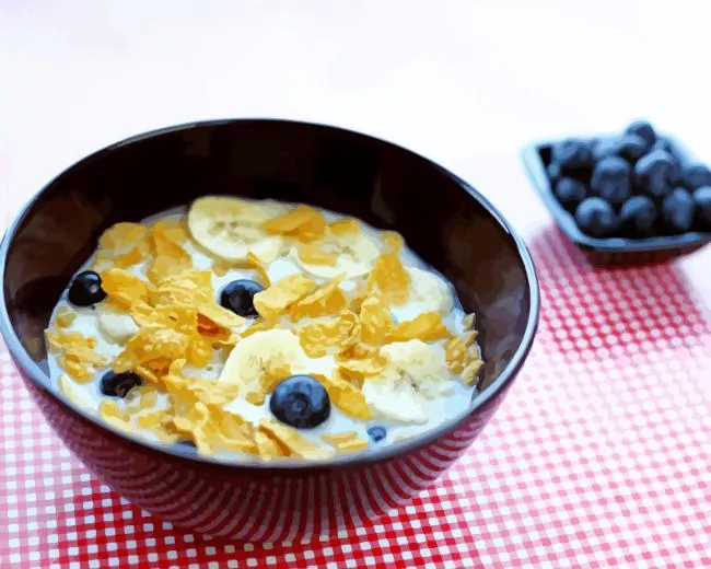 milk and cereal Diamond Paintings Milk And Cereal Diamond Painting