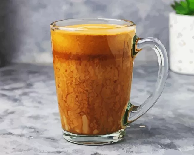 milk coffee latte painting by number Milk Coffee Latte Diamond Painting