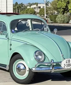 Mint Beetle Car Diamond Painting
