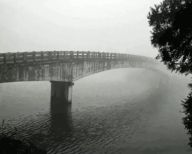 misty bridge Diamond by Numbers Misty Bridge Diamond Painting