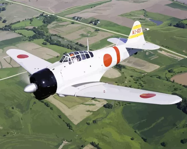 mitsubishi a6m zero Diamond Paintings Mitsubishi A6M Zero Diamond Painting