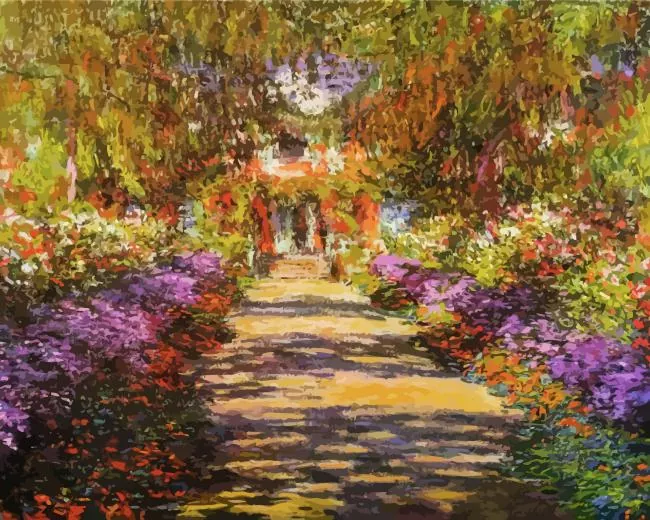 monet garden path at giverny Diamond Dotz Monet Garden Path At Giverny Diamond Painting