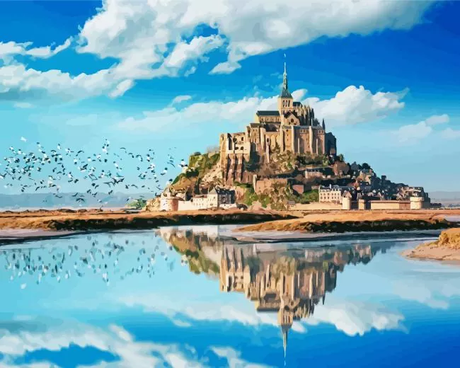 mont saint michel france Diamond Paintings Mont Saint Michel France Diamond Painting