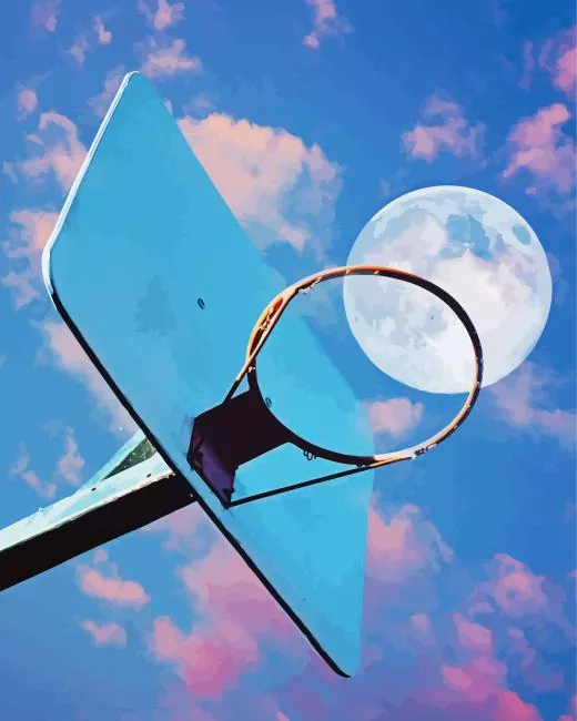 moon basketball Diamond Paintings Moon Basketball Diamond Painting