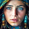 Moroccan Amazigh Woman Diamond Painting