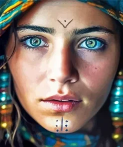 Moroccan Amazigh Woman Diamond Painting