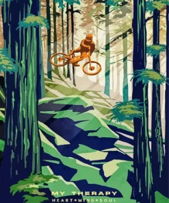 Mountain Biker Diamond Painting