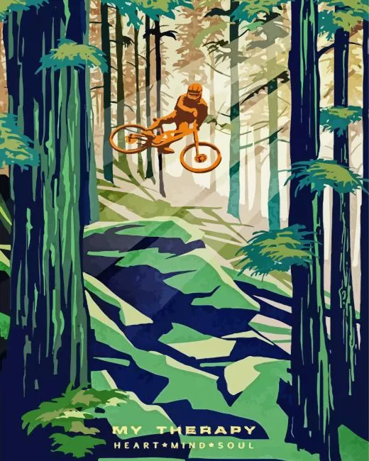 mountain biker Diamond Paintings Mountain Biker Diamond Painting