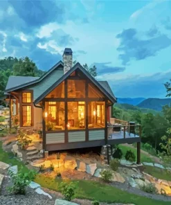 Mountain House Diamond Painting