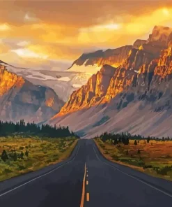 Mountain Road Landscape Diamond Painting