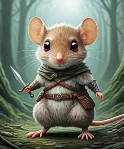 Mouse Warrior Diamond Painting