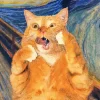 Munch Scream Cat Diamond Painting
