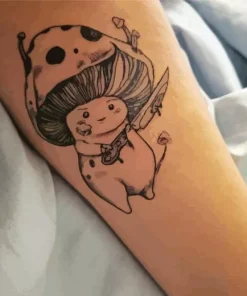 Mushroom Tattoo Diamond Painting