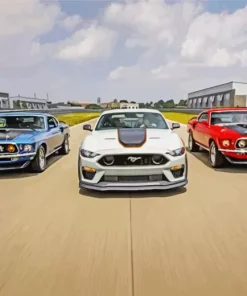 Mustang Red White And Blue Diamond Painting