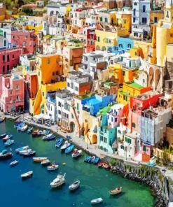 Naples Colourful Houses Diamond Painting