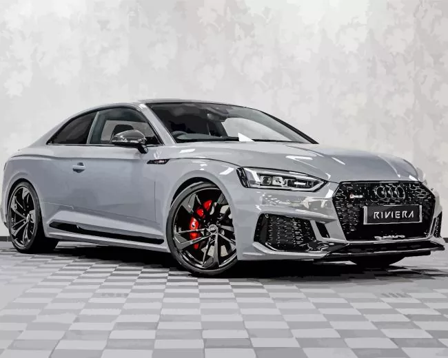 nardo grey audi rs5 Diamond by Numbers Nardo Grey Audi RS5 Diamond Painting