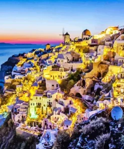 Night In Greece Diamond Painting