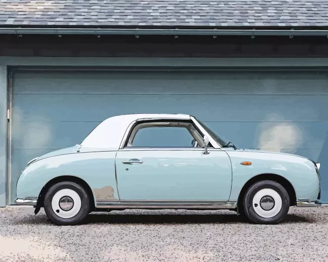 nissan figaro car Diamond Paintings Nissan Figaro Car Diamond Painting
