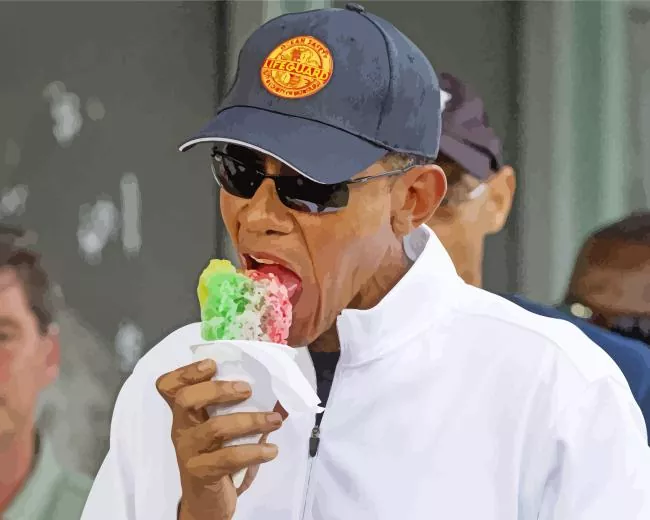 obama eating ice cream Diamond Paintings Obama Eating Ice Cream Diamond Painting
