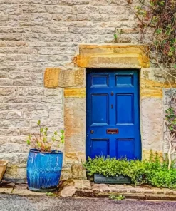 Old Blue Door Diamond Painting