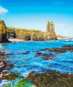 Old Keiss Castle Diamond Painting