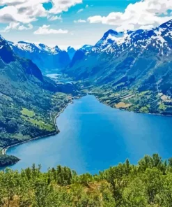 Oppstrynsvatn Lake Diamond Painting
