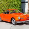 Orange Karmann Ghia Diamond Painting