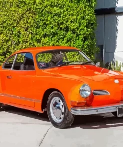Orange Karmann Ghia Diamond Painting