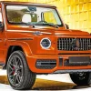 Orange Mercedes G63 Diamond Painting
