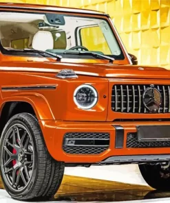 Orange Mercedes G63 Diamond Painting